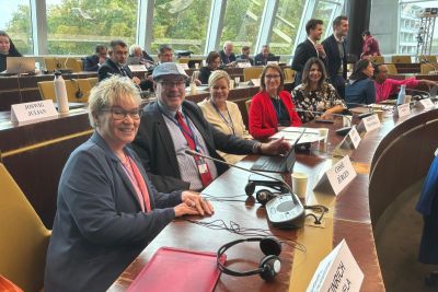 Der Bundestagsabgeordnete aus dem Kreis Steinfurt, Jürgen Coße (SPD, 2. v. l.) hat in dieser Woche zum ersten Mal als Mitglied der deutschen Delegation an der Parlamentarischen Versammlung des Europarates (PVER) teilgenommen.